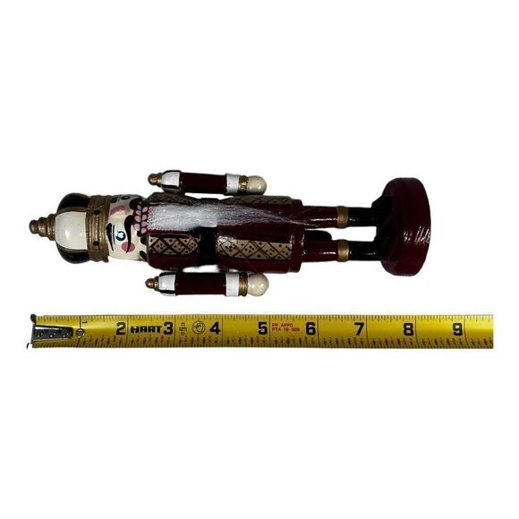 Vintage Christmas King Nutcracker House Decoration Wooden Handmade Painted 8" - Picture 3 of 3